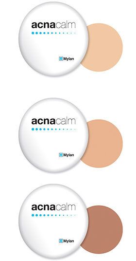 acnacalm foundation with 3 skintones